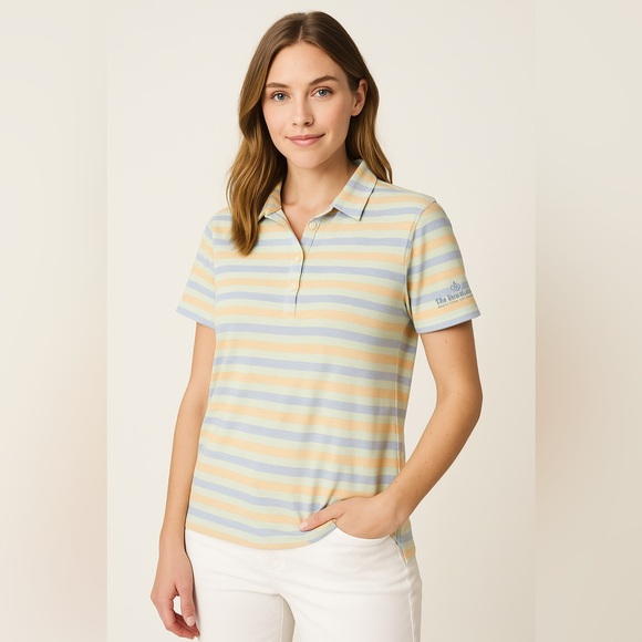 Peter Millar Tops - Peter Millar Pastel Stripe Polo Shirt – Size Large (Women’s)